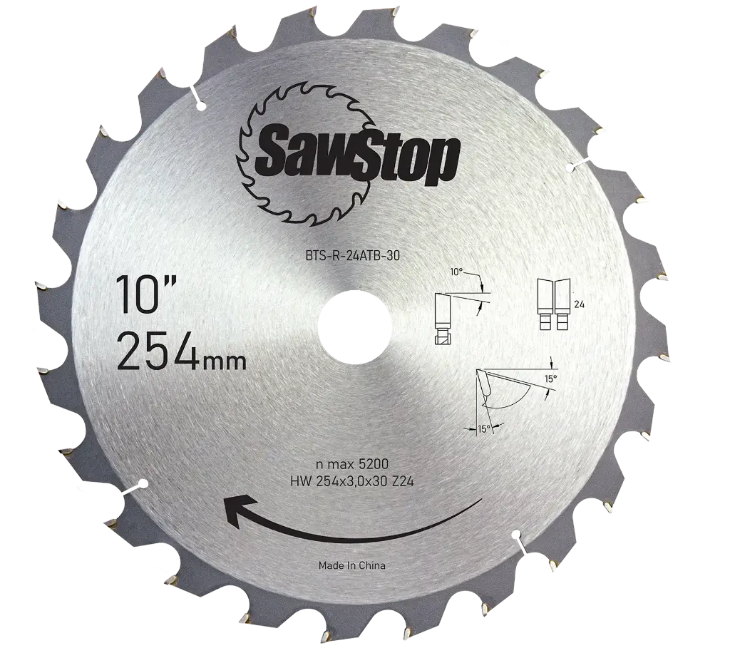 SawStop 24 tands schulp zaagblad - 254mm / 30mm asgat