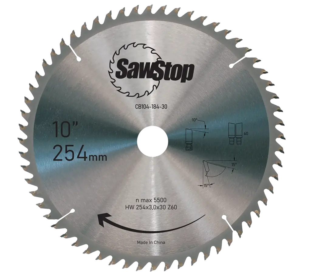 SawStop 60-tands universeel zaagblad - 245mm / 30mm asgat