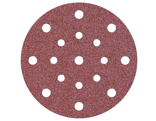 crown Schuurpapier, schijf 150mm, klittenband, 17 gaten, korrel 60-CAP-R150A60