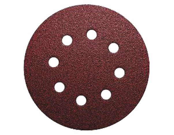 crown Schuurpapier, schijf 125mm, klittenband, 8 gaten, korrel 180-CAP-R125A180