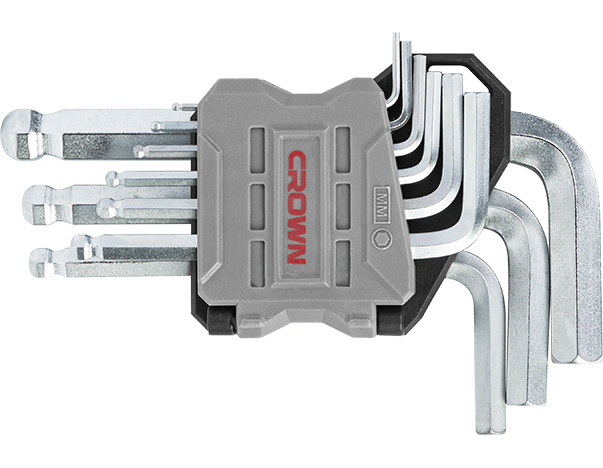 crown Professionele inbussleutelset met kogelkop, 9-delig, CR-V-CPHOK-BMAX09