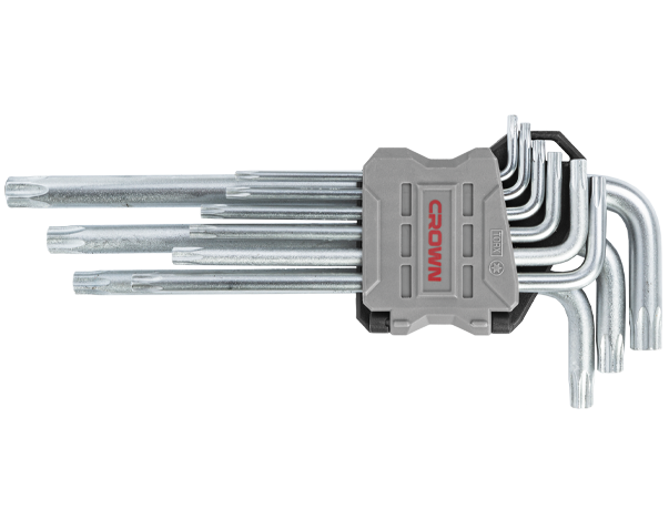 crown Professionele lange torxsleutelset, 9-delig, CR-V-CPHOK-TMBX09