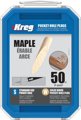[KRE-P-MAP] Kreg Solid-Maple Standard Pocket-Hole Plugs