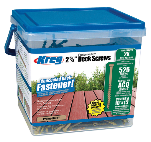 [KRE-SDK-C262W-525] KREG® Protec-Kote™ Deck Screws - 67 mm