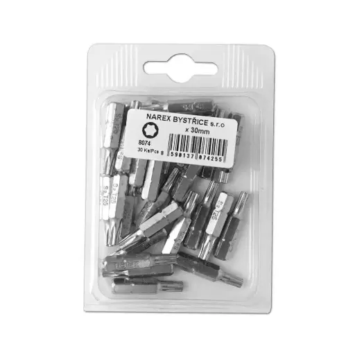 [NAR-807440] Embout TX, 30 pièces dans boîte en plastique TX40 x 30 mm
