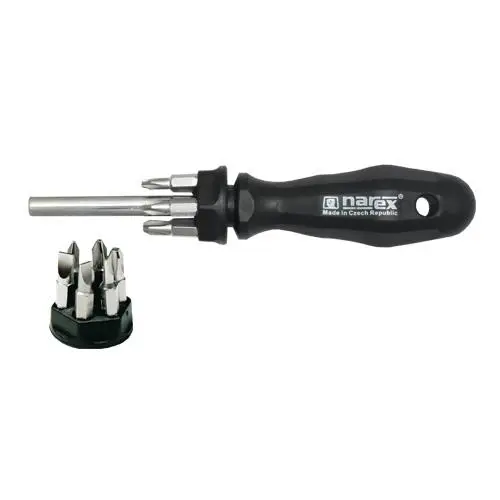 [NAR-880100] Magnetic screwdriver with bits, PROFI LINE