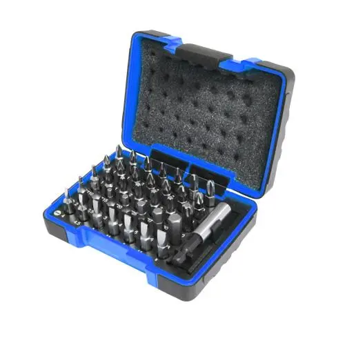 [NAR-850400] Grote set bits 1/4" in plastic doos 36 stuks
