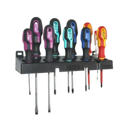 [NAR-855900] Screwdriver set in holder with magnetizer, S LINE PROFI 10-dílná