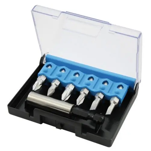 [NAR-856701] Set van bits 1/4" met magnetische houder 7 stuks