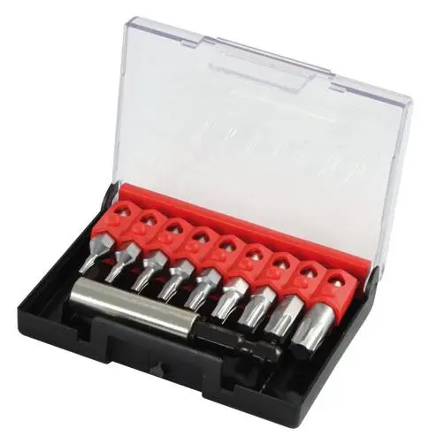 [NAR-857802] Set van bits 1/4" met magnetische houder 10 stuks