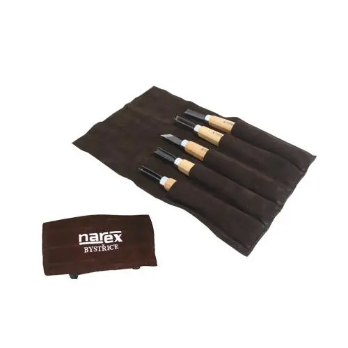 [NAR-869300] Set of carving chisels START in leather tool roll