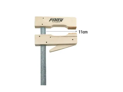 [PIH-25100] PIHER Houten klemmen 100cm, Spandiepte: 11 cm