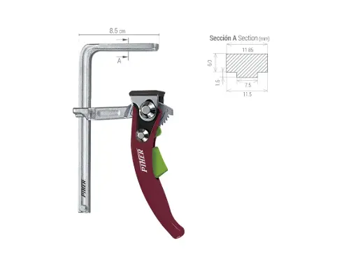 [PIH-30812] PIHER TPAL-20cm Cast Iron Clamp
