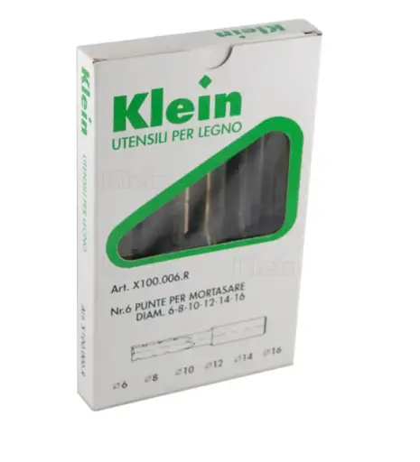 [SIS-X100.006.R] Sistemi Klein 6 MORTISING BITS SET RH