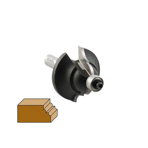 [SIS-C128.350.R] Sistemi Klein HW OGEE BIT S=8 D=35 R=6,4 RH+B/BEARING