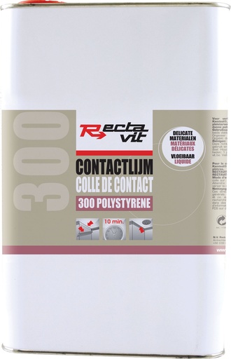[REC-114622] contactlijm 300 Polystyreen Amber, transparant 5L