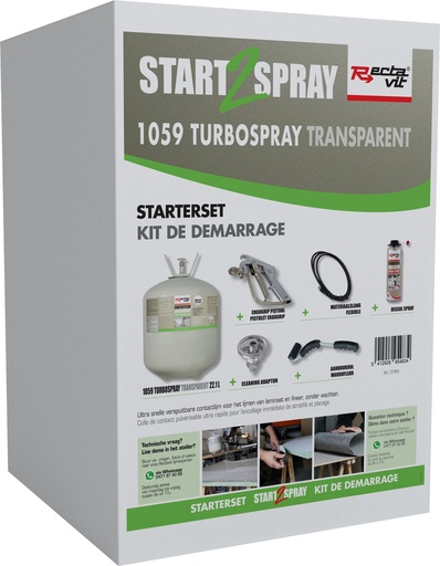 [REC-137499] Spuitlijm Canister 1059 TurboSpray - Start 2 Spray  Starterset Transparant 1set