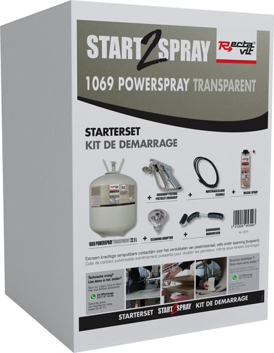 [REC-125791] Spuitlijm Canister 1069 PowerSpray - Start 2 Spray Starterset Transparant 1set