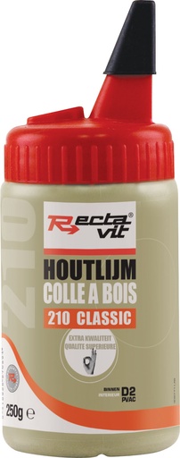 [REC-113995] Houtlijm 210 Classic Wit, droogt semi-transparant op 0,25kg