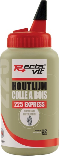 [REC-114000] Houtlijm 225 Express Wit, droogt semi-transparant op 0,75kg