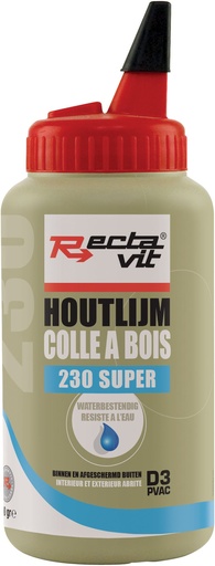 [REC-114071] Houtlijm 230 Super Wit, droogt transparant op 0,75kg