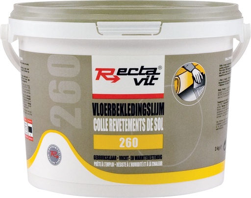 [REC-114126] Decoratielijm 260 Vloer- en wandbekledingslijm Wit, droogt semi-transparant op 3kg