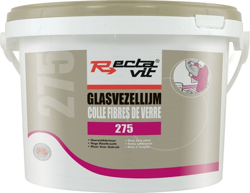 [REC-114068] Colles de décoration 275 Fibre de verre Blanc, avec séchage transparent 10kg
