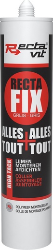 [REC-113870] Montagelijm RectaFix 'Alles+Alles' Grijs 0,29L
