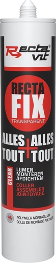 [REC-114057] Montagelijm RectaFix 'Alles+Alles' Clear Transparant 0,29L