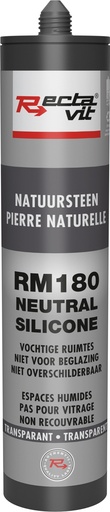 [REC-120530] Natuursteen RM180 Natuursteen (Neutral Silicone) Transparant 0,31L