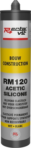 [REC-113643] Construction & vitrage RM 120 Construction (Acetic Silicone) Blanc 0,31L