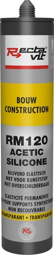 [REC-113638] Bouw & Beglazing RM120 Bouw (Acetic Silicone) Transparant 0,31L