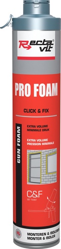 [REC-122984] Mousses de montage Pro Foam Click&Fix Champagne 0,8L