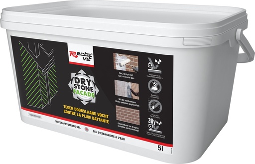 [REC-147276]  DryStone Facade Melkachtig, droogt transparant op 5L