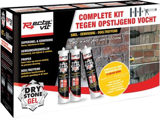 [REC-125219]  DryStone Gel Combibox Wit, droogt transparant op 1set