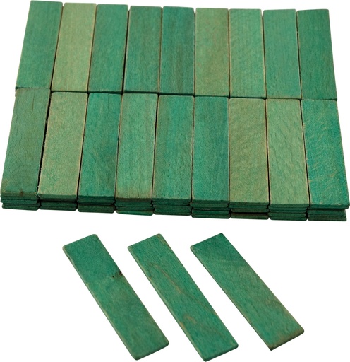 [REC-106794]  Cales en bois (3 mm) Vert 1000st/pc