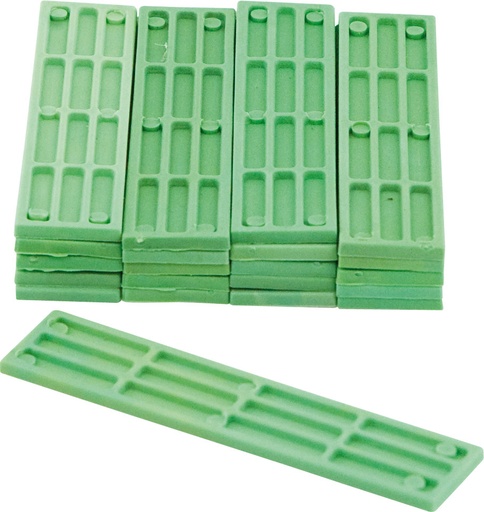 [REC-120759]  Cales en PVC (3 mm) Vert 1000st/pc