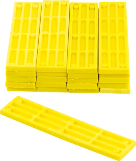 [REC-120758]  Cales en PVC (4 mm) Jaune 1000st/pc