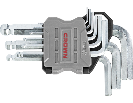 [CRO-CPHOK-BMAX09] crown Professionele inbussleutelset met kogelkop, 9-delig, CR-V-CPHOK-BMAX09