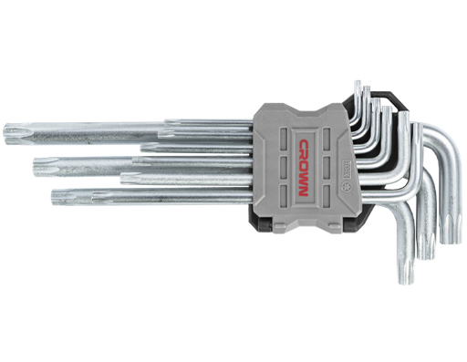 [CRO-CPHOK-TMBX09] crown Professionele lange torxsleutelset, 9-delig, CR-V-CPHOK-TMBX09