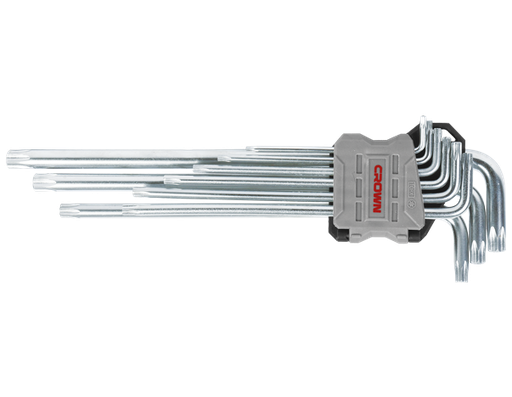 [CRO-CPHOK-TMCX09] crown Professionele extra lange torxsleutelset, 9-delig, CR-V-CPHOK-TMCX09