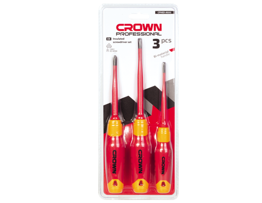 [CRO-CPHED-AXA3] crown Professionele geïsoleerde schroevendraaierset, S2-CPHED-AXA3
